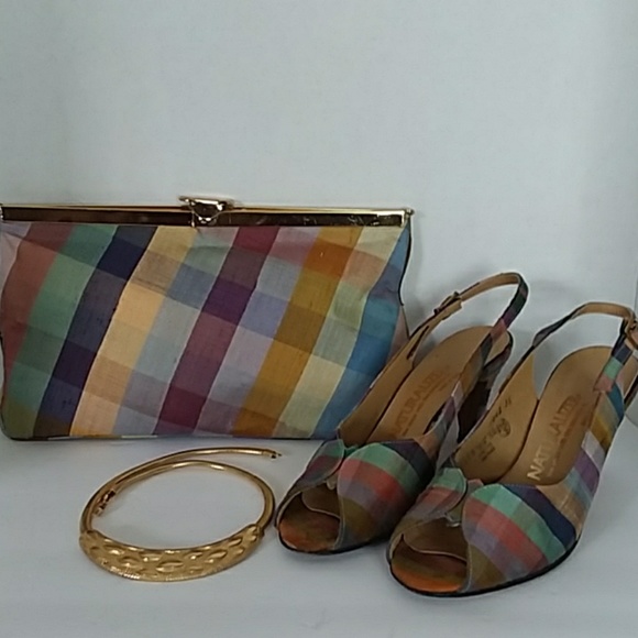 Handbags - Fabric multi colored clutch